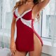 thumbnail image 4 of Conjunto de lencería sexy de vestido sexy de color puro con empalme de encaje de una pieza de moda para mujer Fridja  nalpqowj38106, 4 of 9