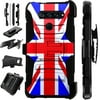WORLD ACC LuxGuard Holster Case Compatible with LG K51 | LG Reflect Hybrid Phone Cover (British Flag New)