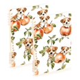 thumbnail image 2 of Haosy Watercolor Dog Leaf Apple Notebooks 1-subject Journal 60 Sheets A5 College Ruled Paper Detachable Ring 8.3"x5.7", 2 of 8