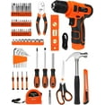 thumbnail image 4 of 139-Piece Tool Set with 8V Cordless Drill Driver in Storage  for Home Repairs  Projects, 4 of 8