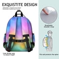 thumbnail image 5 of Rainbow Tie Dye Cloud Pattern Backpack for School,Cute School Bag,Schoolbag with Adjustable Shoulder Straps & Padded Back,15.25"x11.5"x5.25", 5 of 5