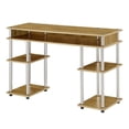 thumbnail image 2 of Designs2Go No Tools Student Desk with Shelves in Light Oak Wood Finish, 2 of 7