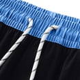 thumbnail image 2 of Men Shorts Casual Chino Men's Color Block Athletic Shorts, Elastic Waist Loose Breathable Casual Shorts, Summer Lightweight Fashion Gym Short Pants Black 28, 2 of 8