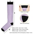 thumbnail image 3 of joogoo Light Purple Solid Long Socks Women Men Knee High Sock, 3 of 8
