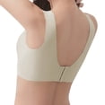 thumbnail image 5 of Women Thick Strap Bra Support Mesh V Neck Seamless Bra Comfy Casual Daily Tops, 5 of 6