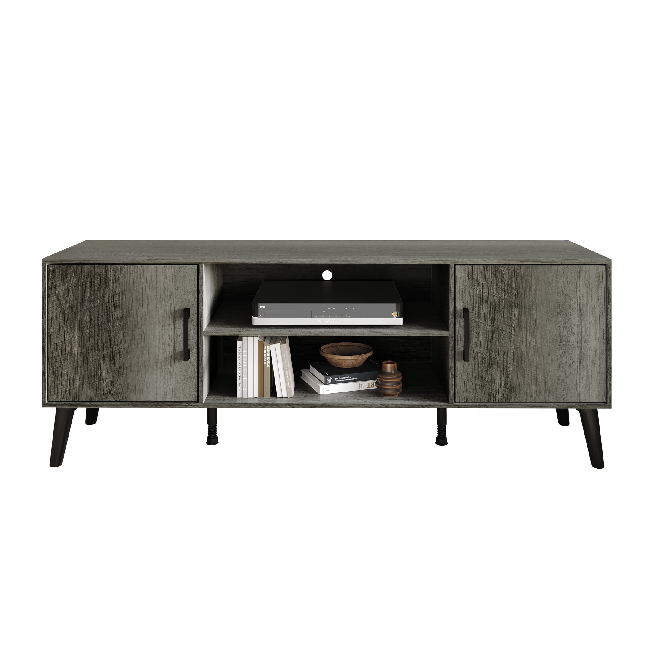 Castle Place Timeless TV Stand Console for TVs up to 65", Grey