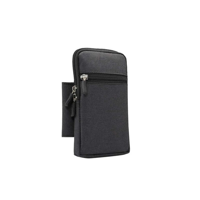 Billuyoard Riñonera para teléfono móvil de 6,3 pulgadas, portátil, desmontable, con múltiples bolsillos, de Color sólido, Universal, para Almacenamiento y organización del hogar Negro Billuyoard HA071747-01