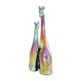 thumbnail image 6 of 9" x 15" Multi Colored Ceramic Giraffe Sculpture with Rainbow Shimmer Finish, by DecMode, 6 of 11