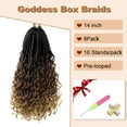 thumbnail image 2 of Trenzas Diha Goddess Box de ganchillo con puntas rizadas, 14 pulgadas, 8 paquetes, 2 of 6
