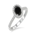 thumbnail image 2 of Wonderful Oval cut 1.50 Carat Black and White Diamond Engagement Ring in 14k White Gold, 2 of 2