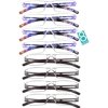 8 Pairs Reading Glasses, Blue Light Blocking Glasses, Computer Reading Glasses for Women and Men, Fashion Square Eyewear Frame (4bluefloral+4brown,+2.00 Magnification)