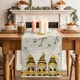 thumbnail image 2 of Table Runner 70 Inches Long for Kitchen Dining, Yellow Bees Gnomes Dresser Scarf Farmhouse, Dining Table Decorations for Wedding/Parties, Spring Floral Branches Sunflower 13 x 70 In, 2 of 8