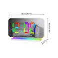 thumbnail image 2 of Digital Projection Alarm Clock for Bedroom, 4-Level Dimmer, Dual Alarms, USB Charger Ports, Temperature & Humidity Display, Battery Backup, Snooze Function, 12/24H, 2 of 4