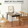 thumbnail image 6 of Resenkos 47.2" Mid-Century Modern Rectangle Dining Table, Seats Four People and Features a Sturdy Rubberwood Frame for Your Dining Room, Mahogany, 6 of 7