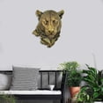 thumbnail image 4 of Rongfmy Animal Head Wall Mounted 3D Statue Figurines Home Living Room Decor Leopard, 4 of 9