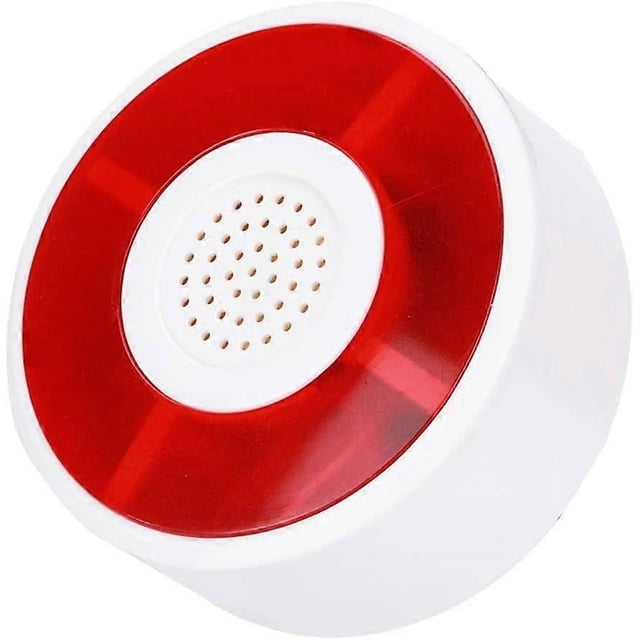 LED Alarm System,DC 12V Siren Security with Flashing Lamp, Outdoor Siren Light Sound Alarm System