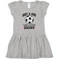 thumbnail image 3 of Inktastic Just a Girl Who Loves Soccer Girls Toddler Dress, 3 of 5