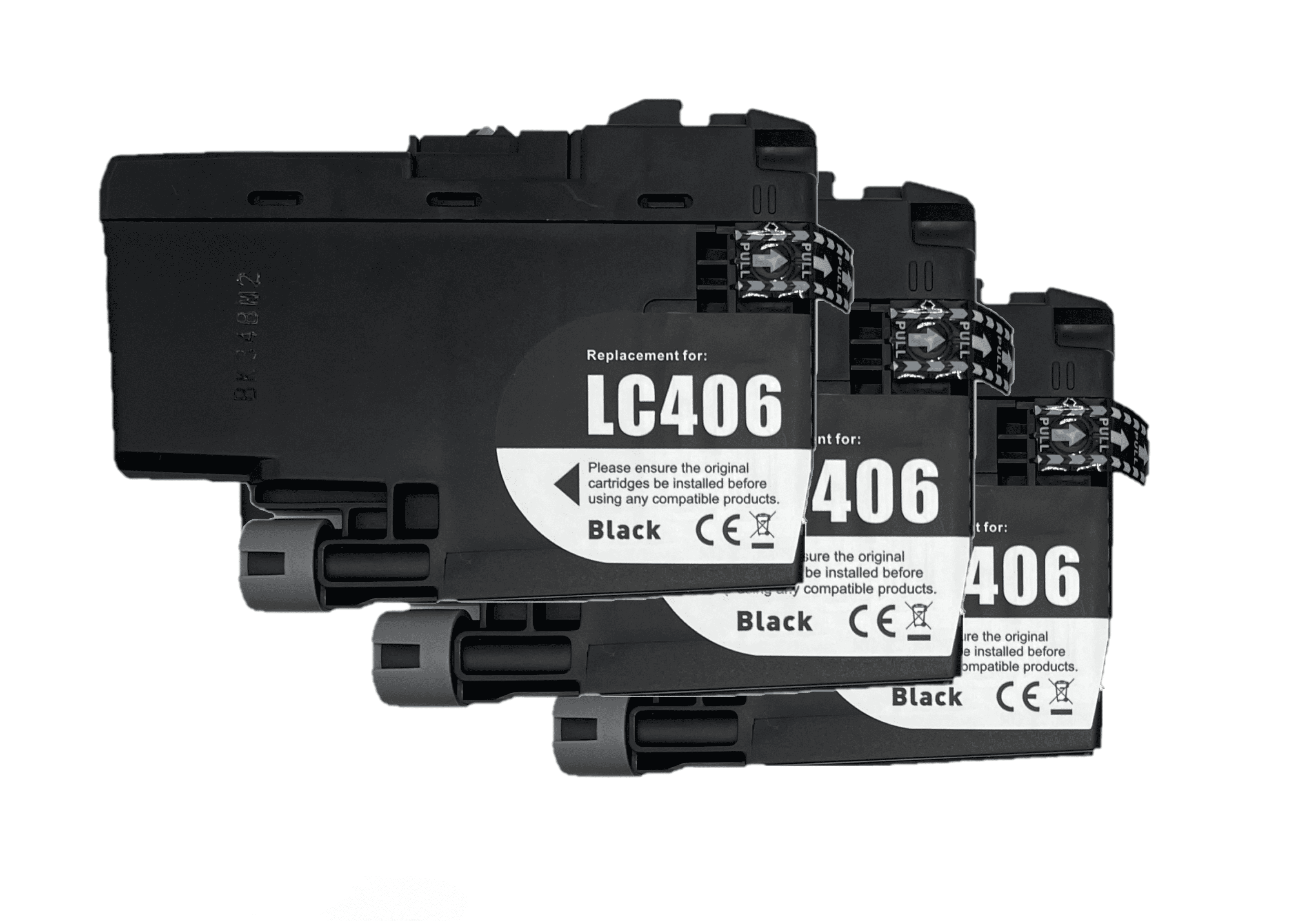 Aazon.co: 4-Pack LC406 Ink Cartridges BK/C//Y Used for Brother FC