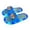 1-Blue218, variant on Boys Light Up Slippers Cartoon Wolf Print Summer Soft Sole Home Non-Skid Slides