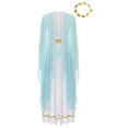 thumbnail image 5 of YiZYiF Women's Greek God Athena Costume Halloween Party Toga Dress with Gold Leaves Garland Headwear Light Blue 3XL, 5 of 7