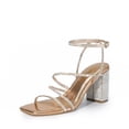 thumbnail image 1 of Tacones para mujer DREAM PAIRS en oro rosa con pedrería, talla 8.5, 1 of 6
