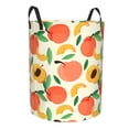 thumbnail image 2 of XMXT Collapsible Laundry Basket, Colorful Peach Print Polyester Waterproof Laundry Hamper, 40L, 2 of 8