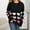 Black, variant on HOMBOM Black Sweaters for Women Warm Crew Neck Fall Pullover Christmas Heart Long Sleeve Womens Tops
