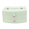 thumbnail image 2 of Caja De Joyería Para Las Mujeres, Portátil De 2 Capas De Cuero De La PU De Viaje De Joyería Caso Con Cierre Y Asa, Multifuncional De Almacenamiento De Joyería Organizador De, 2 of 7