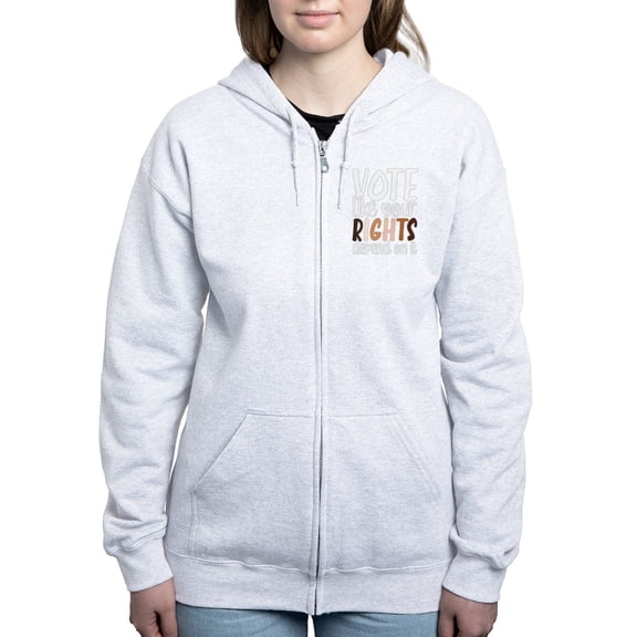 CafePress - VOTE Like Your Rights Depend On It Sweatshirt - Women's Zip Hoodie