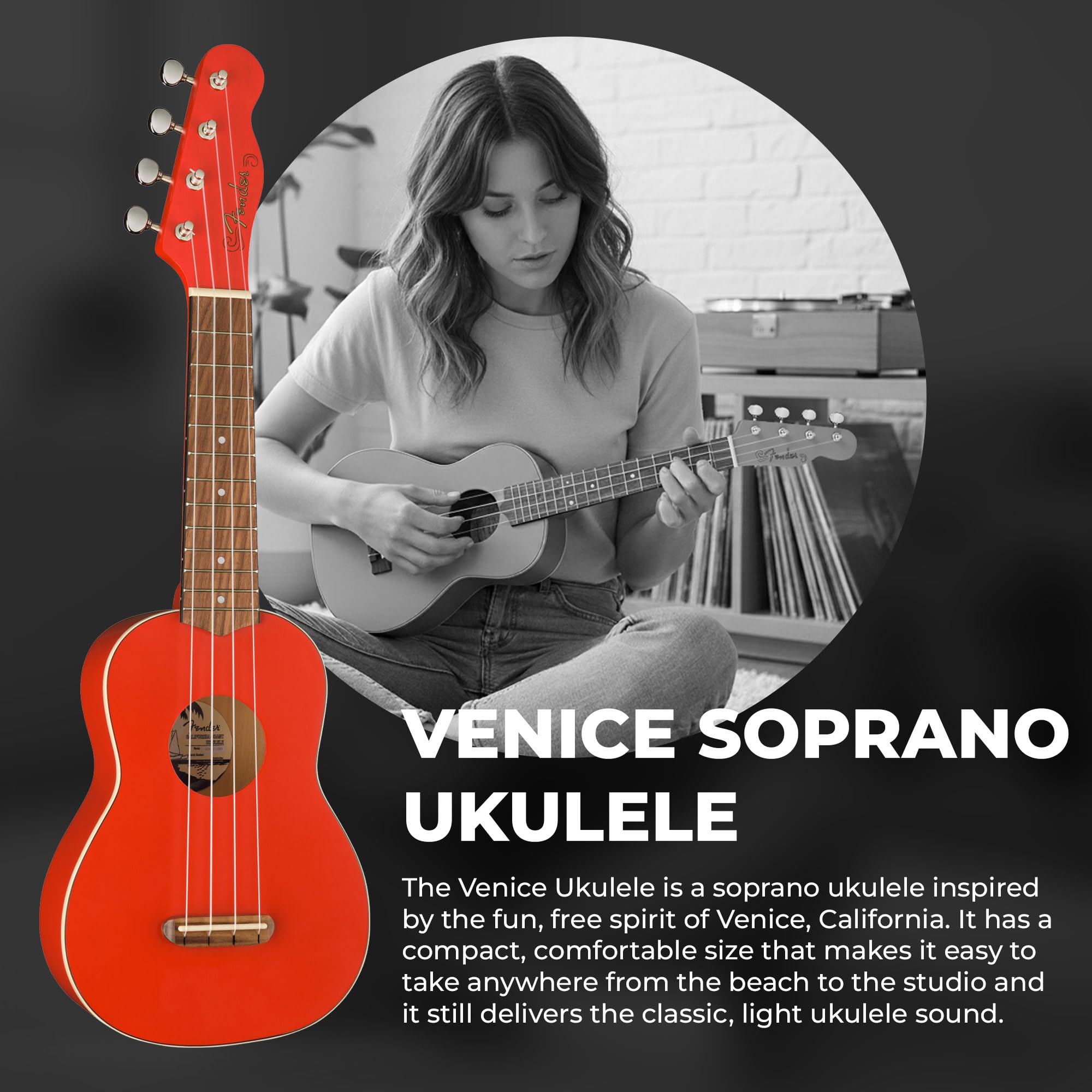 Fender Limited Edition Venice Soprano Ukulele - Fiesta Red