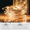 thumbnail image 2 of 33 ft 100 LED Fairy Lights with Remote Timer, 2 Pack Twinkle String Lights for Bedroom, Party, Christmas Decor, Warm White, 2 of 8