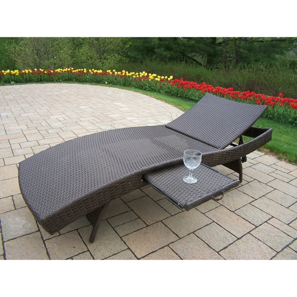 Oakland Living Elite AllWeather Wicker Chaise Lounge