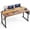 Rustic Brown, variant on Romorgniz 32 Inch Computer Desk with LED Lights for Small Spaces, Home Office Desk with Storage Bag, Headphone Hook, Black