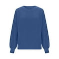 thumbnail image 3 of Gytharion Women's Plus Size Thick Knit Sweaters Solid Color Crew Neck Hollow Out Long Sleeve Sweaters Fashion Casual Pullover Knits for Fall and Winter, 3 of 6
