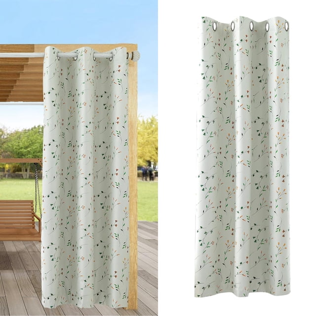 Cortina de exterior cortina impermeable de privacidad para el del porche Pergola Patio, se la la adaptaciónción a varillas estándar de hasta 1,6 " 54 x 84 pulg. BLESIY cortinas impermeables al aire libre