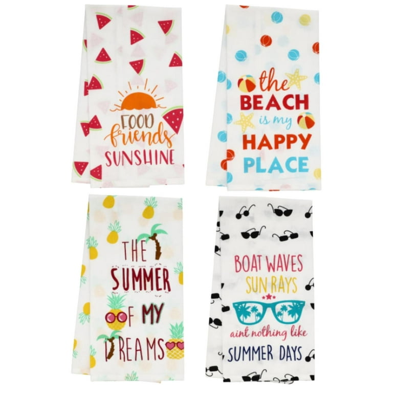 Kitchen Towels Seashells Home Collection 2Pcs Printed Summer