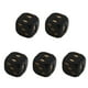 thumbnail image 4 of 5 piezas de dadoeis , negro con pepitas de , esquinas de 18 mm, accesorios de , de póquer, mahjong, CUTICAT Dados de calavera de resina negra novedosos, 4 of 7