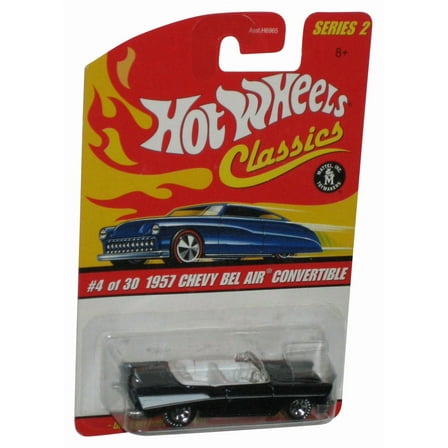 Hot Wheels Classics Series 2 (2005) Dark Blue 1957 Chevy Bel Air Convertible Toy Car #4/30