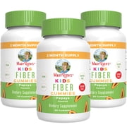 (3 pack) MaryRuth's Fiber Gummies for Kids Papaya Flavor Vegan Digestive Health Gluten-Free 60 Count