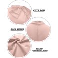 thumbnail image 3 of HSHDLDF Women Fashion Peplum Bodycon Short Sleeve Bow Club Ruffle Pencil Party Dress, 3 of 5