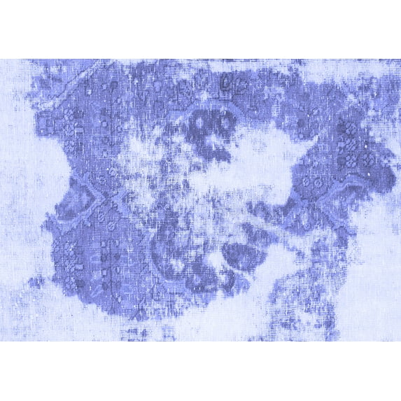 Ahgly Company Indoor Rectangle Abstract Blue Modern Area Rugs, 8' x 10'