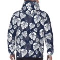 thumbnail image 7 of Wukai White Leaves Print Men Hoodies Fleece Sweatshirts Long Sleeve Sweaters Pullover Fall Outfits Winter Clothes-XX-Large, 7 of 7