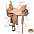 thumbnail image 4 of 16 Flex Tree Western Horse Saddle American Leather Barrel Trail Hilason, 4 of 8