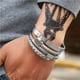 thumbnail image 1 of Hot6sl Ofertas Del Día Juego de 3 Pulseras con Hebilla de Herradura y Números Romanos de Titanio para Hombre., 1 of 4