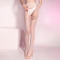 thumbnail image 2 of HNMKIU Women's Glossy Seamless Mesh Pantyhose Tights with Deep Crotch Design for a Smooth Beige,均码, 2 of 5