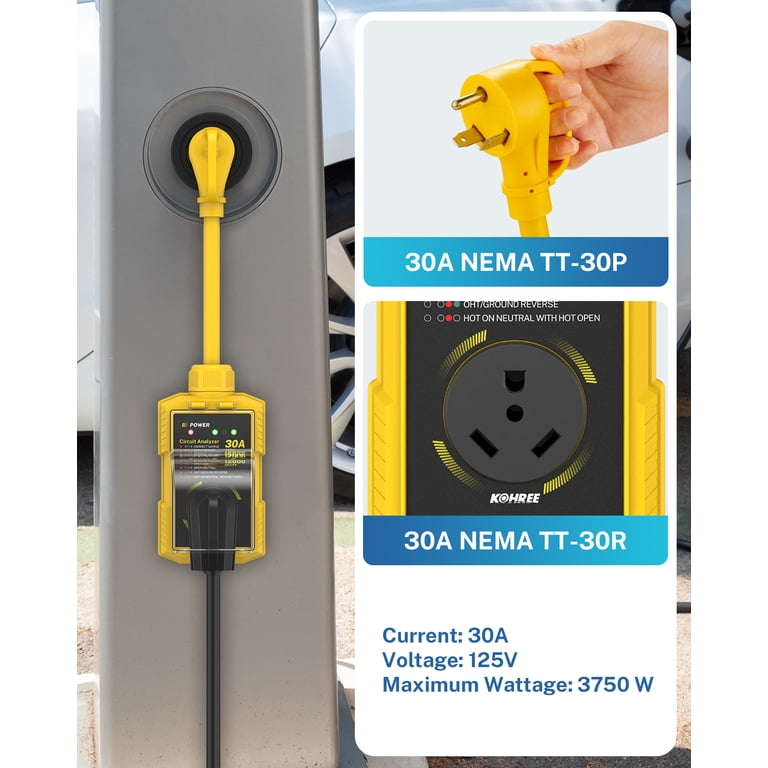 Kohree 30 Amp RV Surge Protector, 12000J Protection photo 3