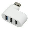 thumbnail image 2 of 3 Port Aluminum Mini USB 3.0 Hub, 180 Degree Rotatable USB Hub Dock, 480mbps USB Port Splitter, For Desktop PC, 2 of 8