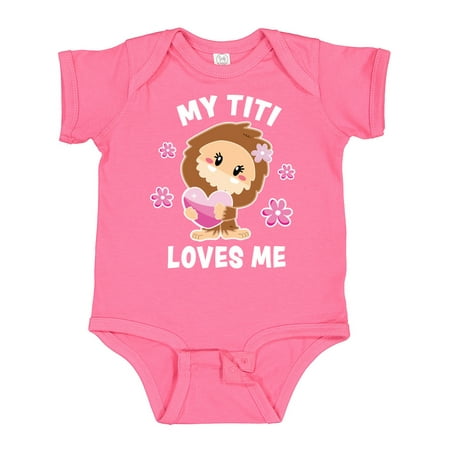 

Inktastic My Titi Loves Me with Bigfoot Gift Baby Girl Bodysuit