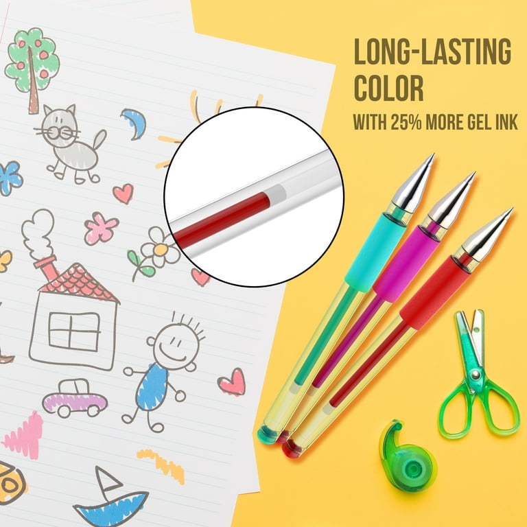Glitter Gel Pens - Color Gel Pens - Gel Pen for Kids - Coloring Gel Pens  Set - Sparkle Gel Pens for Adults Coloring Books Doodling Bullet Journaling