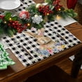 thumbnail image 2 of Binwennn Light Table And Mats Dinner Table Set for 6 with Easter Bunny Egg Pattern Linen Print Kitchen Dining Room Insulated Decorative Placemat（4）, 2 of 7